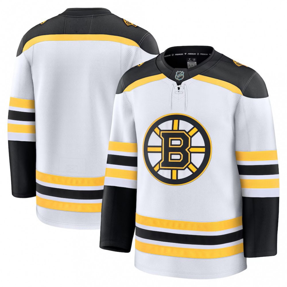 Boston Bruins White Away Premium Jersey-Pro Kit Vault | Brand New 26/27 Sports Jerseys
